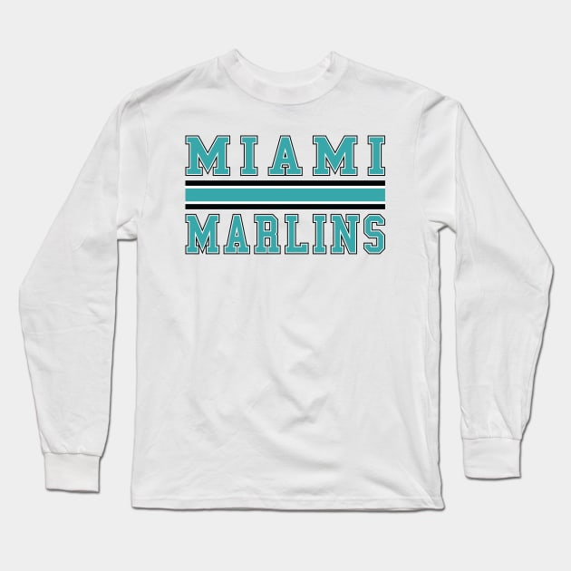 Miami Marlins Baseball Long Sleeve T-Shirt by Cemploex_Art